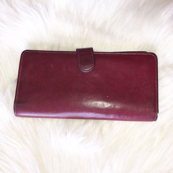 COACH Burgundy Leather Wallet - Picture 3 of 6